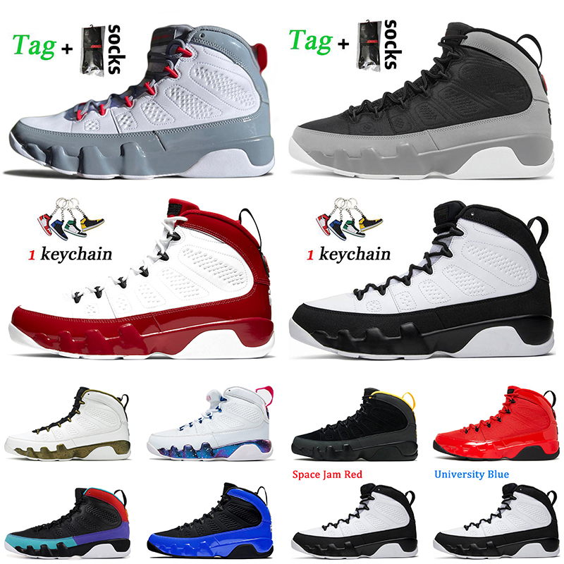 

Top Fashion 2022 With Socks Jumpman 9 9s Mens Basketball Shoes Child Fire Red Particle Grey Space Jam University Gold Racer Blue Change The World Men Sneakers Trainers, D36 gym red 40-47