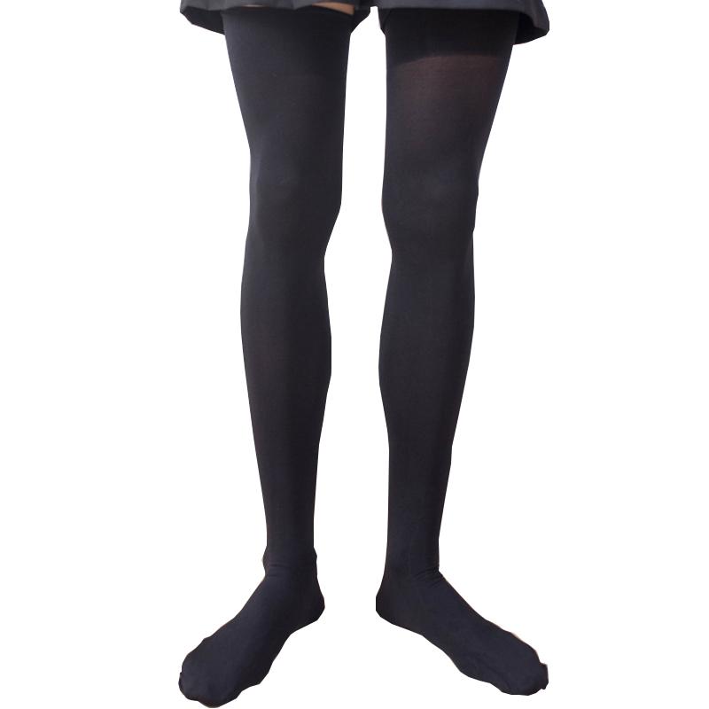 

Sports Socks Summer Long Women High Stretchy Nylon Slim Stockings Black White Color Thigh Adult Men Cosplay WearSports