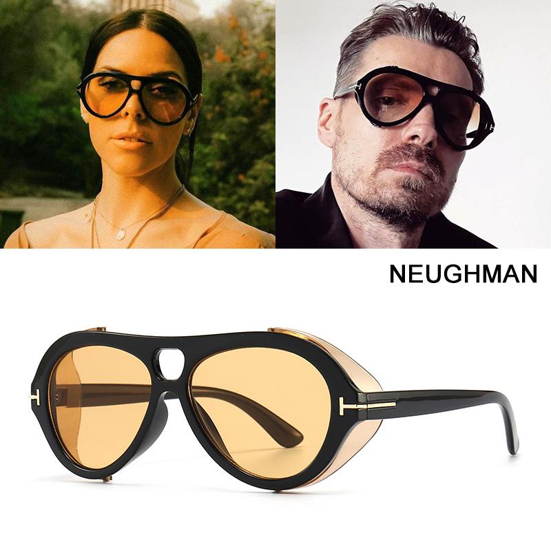 

Sunglasses JackJad Fashion Cool NEUGHMAN Navigator Style SteamPunk Men Women Punk Side Shield Brand Design Sun Glasses FT1101