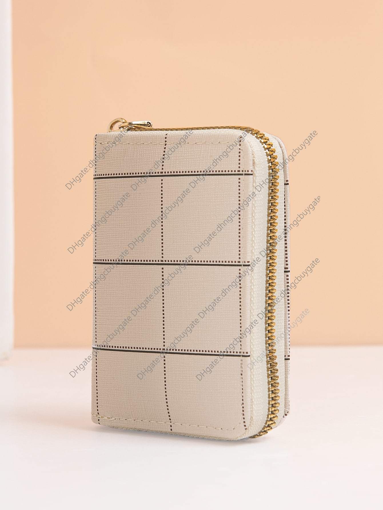 

Bag Plaid Designer Pattern Zip Around Card Holder Handbag Leather Luxury Brand Fashion Wallet crossbody bag Handbag Leather, Multicolor