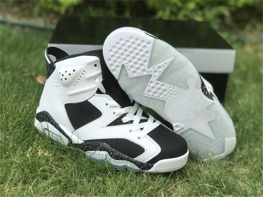 

New 6 6s OREO 384664-101 Shoes 2022 Authentic VI Black White Sports Sneakers Outdoor With Original Box