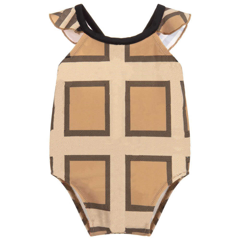 Mignon Stripe Kids Summer Maillot de bain Tête de maillot de maillot de bain Jeu de maillots de bain Jeu de maillots de maillot de bain à la mode