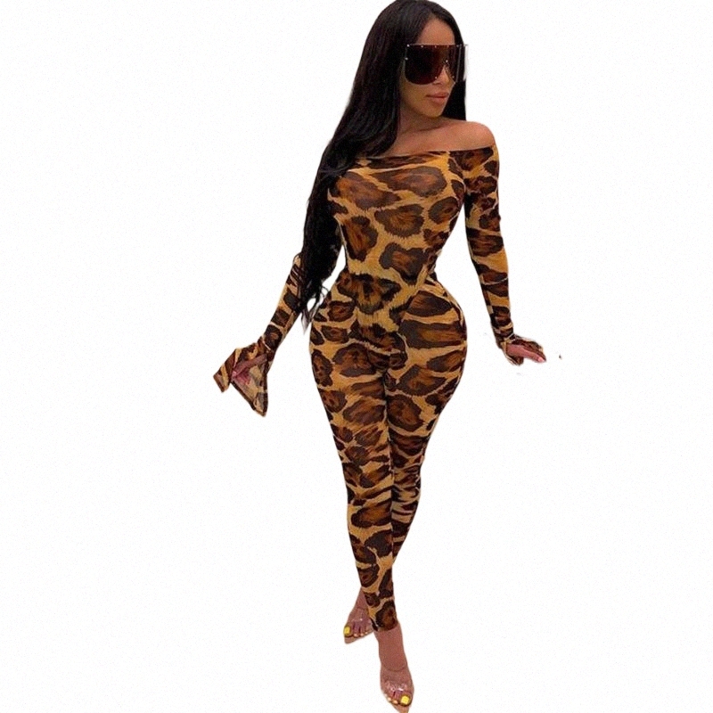 

haoyuan Mesh Sheer Leopard Camouflage Two Piece Set Women Festival Clothing Sexy Rompers Top Pant Matching 2 Piece Club Outfits K12o#, Rust red
