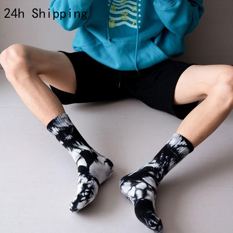 

Men's Socks Products For Autumn And Winter High Quality Thick Tie-dye Middle Tube Towel Bottom Cotton Outdoor Sports SocksMen's