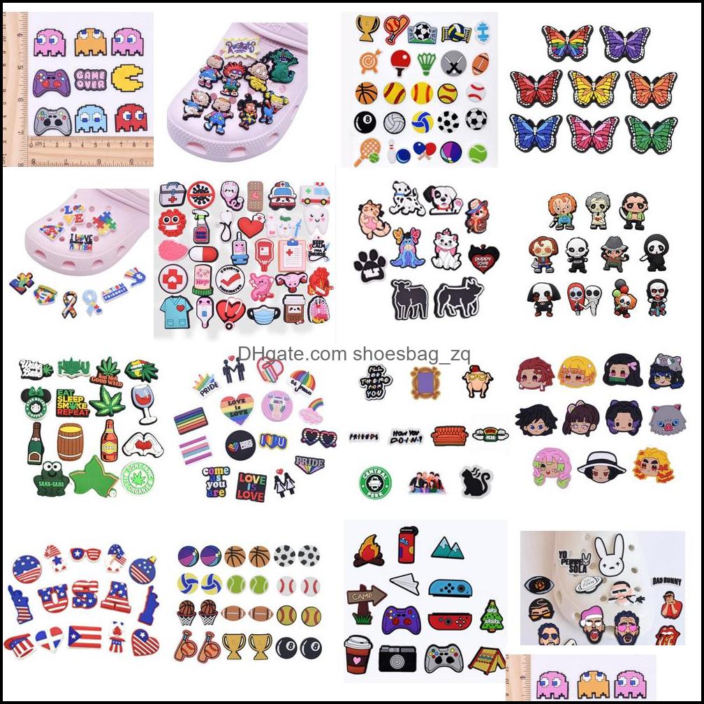 

Shoe Parts Accessories Shoes Wholesale Cartoon Croc Charms Clog Decoration Buckle Buttons Pins Charm Party Favors For Kids Adt Drop Delive