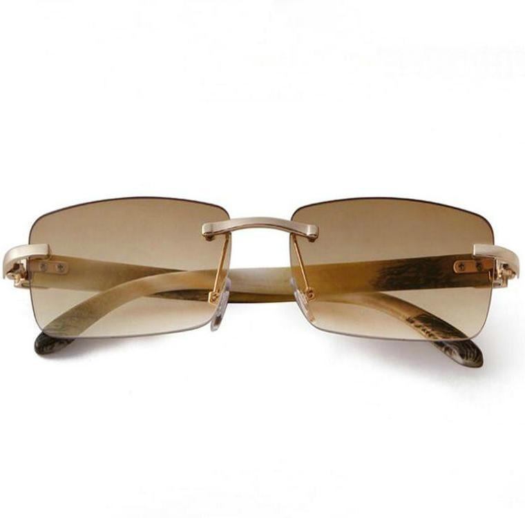 

sunglasses Ienbel Luxury Square Genuine Buffalo oga132 Horn Glasses Mens Brand Designer Sunglasse Vintage Carter Buffs Rimless carters glass