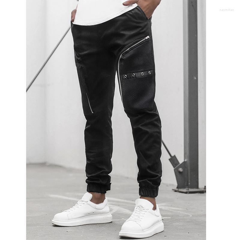 

Men' Pants Men' Overalls 2022 Fashion Jogger Running Casual Streetwear Zipper Pocket Fitness Training Jogging PantsMen' Naom22, Black