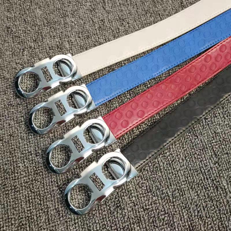 

Designer jeans Luxury men belt womens Fashion Classic Cowhide waistband many color Letter Smooth buckle with box