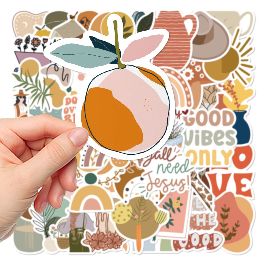 

50PCS Pack Skateboard Stickers leisure Bohemian For Car Baby Scrapbooking Pencil Case Diary Phone Laptop Planner Decoration Book Album Kids Toys Decals, Multi colors