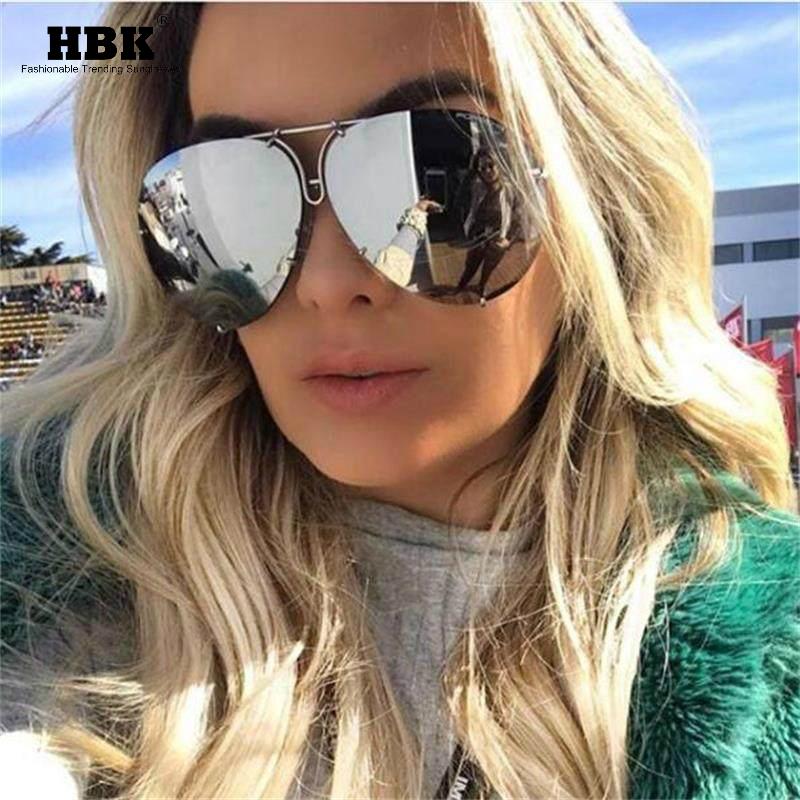 

Sunglasses Black Pilot Oversized Men Summer Silver Mirror Sun Glasses Metal Eyewear Shades For Women Sexy OculosSunglassesSunglasses