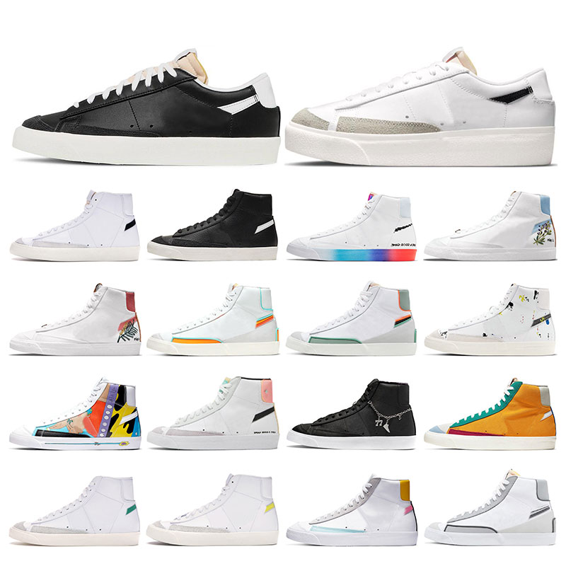 

blazer mid 77 vintage White Black men fashion shoes women sneakers Have A Good Game Indigo Optic Yellow Pomegranate Roma Green outdoor sports, 16 white roma green