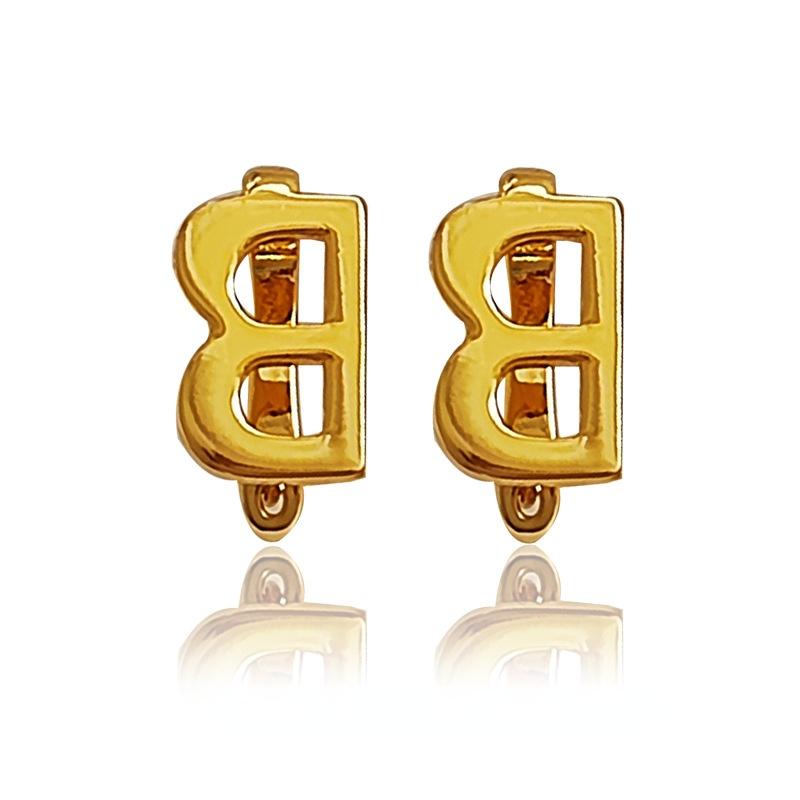 

Hoop & Huggie Letter B Earrings Jewelry For Women 2022 Piercing Woman Earring Accessories Bijouterie Female Year Gift Gold HoopsHoop