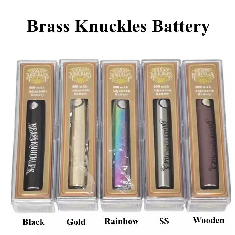 

BK Brass Knuckles Battery 650mAh 900mAh Gold Wood Slivery Preheat Adjustable Voltage Vape Pen BK 510 Thread Cartridge