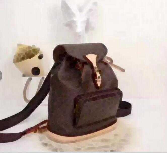 

high quality Luxury Bags Womenleather with Oxide skin Leather sperone Totes Montsouris MM/GM School bag Backpack 51136 51135, Brown