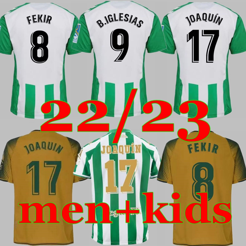 

22 23 real Betis copa DEL rey FINAL soccer Jerseys JOAQUIN B.Iglesias camiseta de futbol Juanmi ESTADIO LA CARTUJA Fekir 2023 2022 special-edition foot kids home, Red