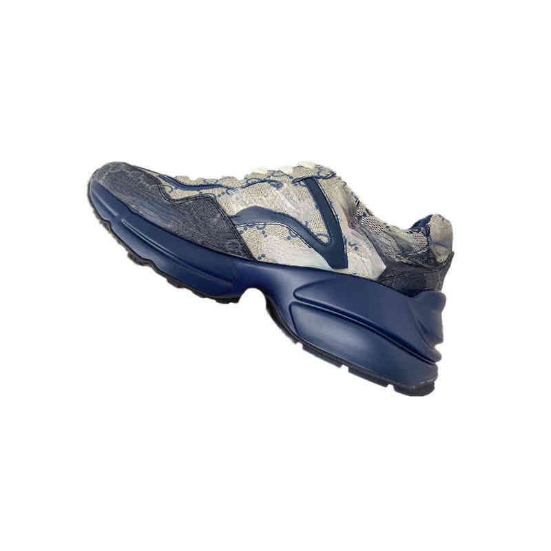 

High version g family color matching dad shoes 2022 new old flower color blue bottom increased couple casual Sneakers