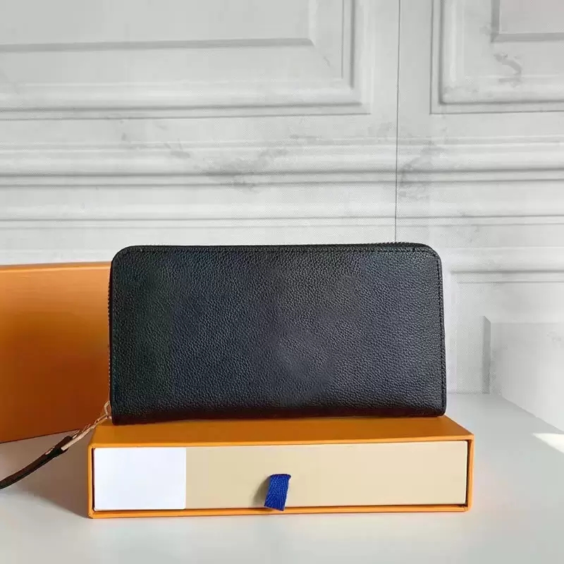 

Fashion women clutch wallet pu leather wallet single zipper wallets lady ladies long classical purse with orange box card 60017, Old flower