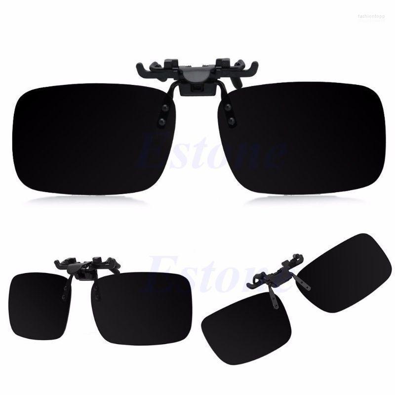 

Sunglasses Day Night Vision Polarized Driving Clip-on Flip-up Lens GlassesSunglasses