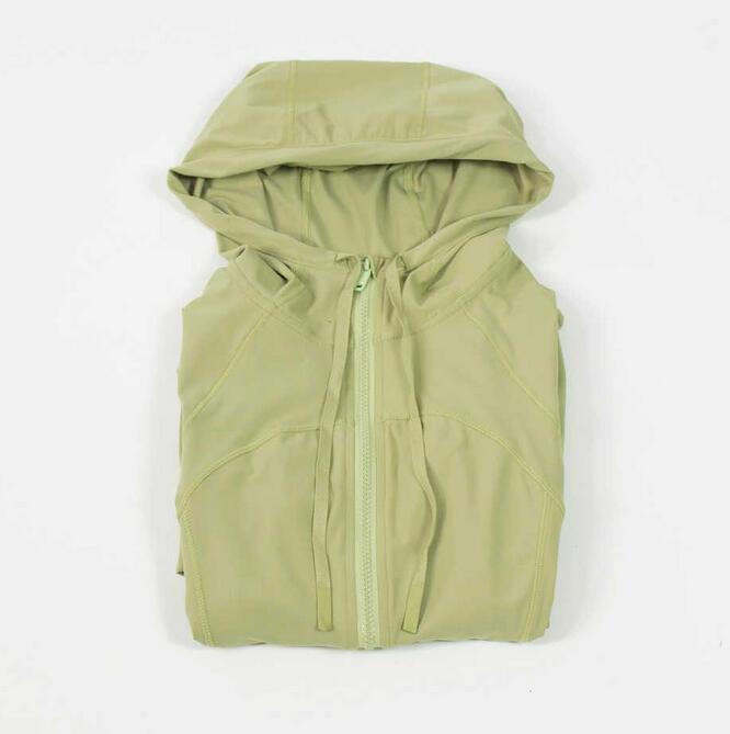 

Women's jacket Solid color hoodie Yoga clothes outdoor hooded define Lululem Running design sports clothes fitness night running sports cardigan, Light purple