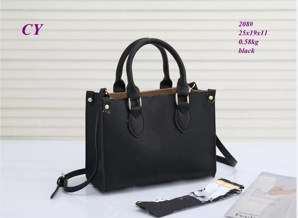 Onthego WOMEN luxurys designers bags pu leather Handbag Embossing leopard twist Cosmetic messenger Shopping shoulder bag Totes card WALLET With silk