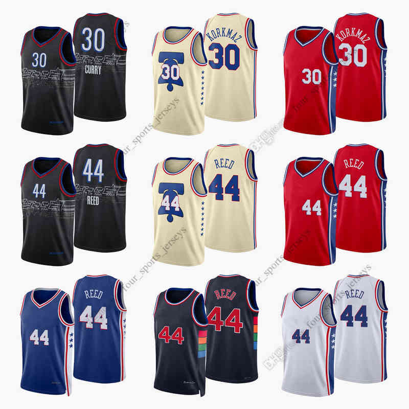 

Kaws Print 2022 New City Basketball Jerseys 30 Furkan Korkmaz 44 Paul Reed High Quality Jersey, Printed