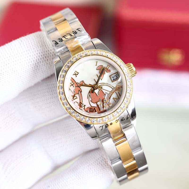 

Fashion Mechanical Elegant Ladies Watch 28mm Stainless Steel Strap Sapphire Crystal Oyster Perpetual Designer Watch luxury Watches Popular high quality 22, 4#