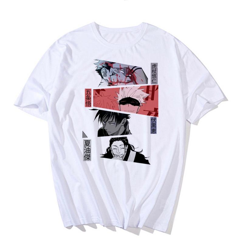 

Men' T-Shirts Unisex Sleeve T Shirt Cool Cartoon Anime Casual T-shirt Streetwear Tops Harajuku Men And Women Tshirt Jujutsu Kaisen Printed, Tee-060200