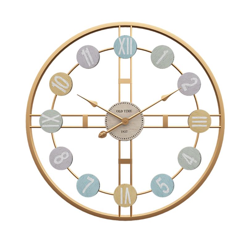 

Wall Clocks 50cm Europe America Fashionable Style Iron Silent Clock Absolutely Bedroom Decor Hanging For Home