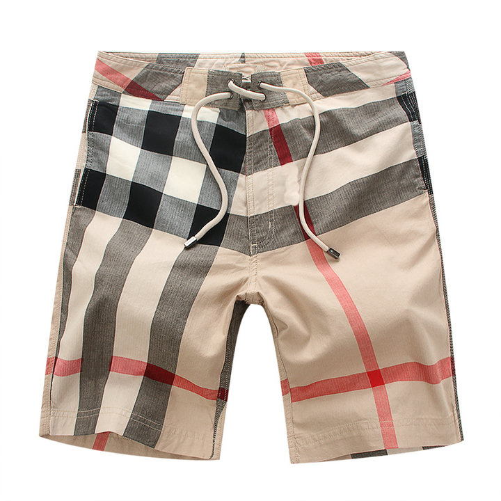 

Designer Men's and Women's Swimming Trunks Plaided Sportswear Shorts Quick Dry Luxury Quality Silk Cotton Checked Pants#01, Red