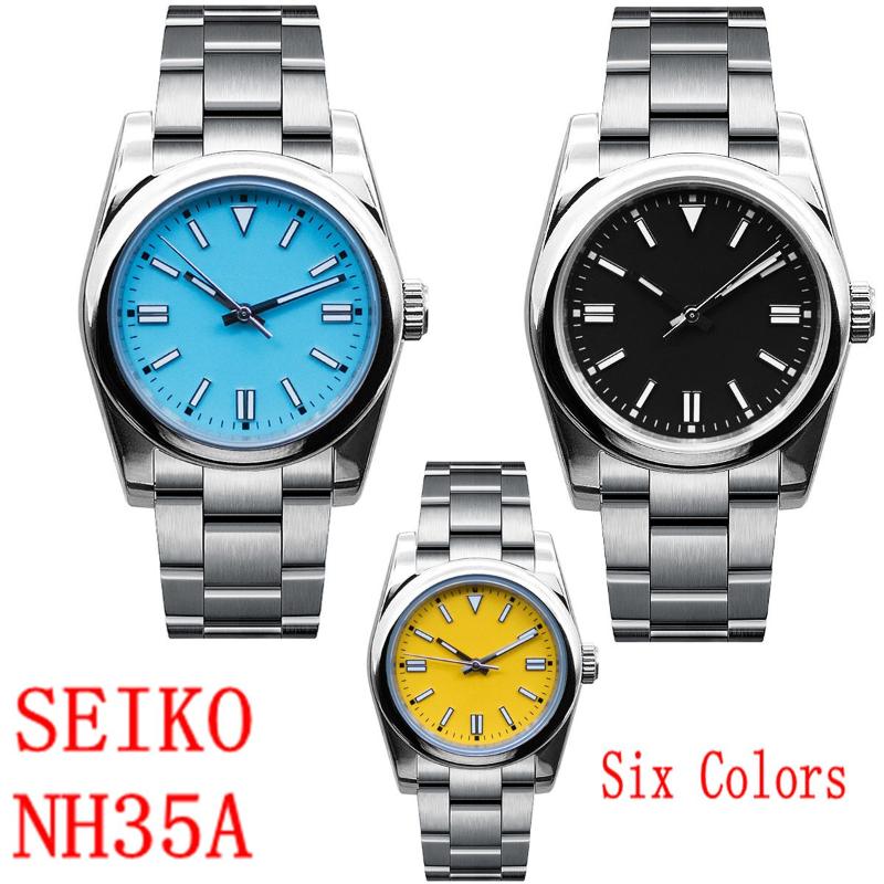 

Wristwatches Mens Watch For Men Sport Luxury Sapphire NH35 Automatic Mechanical Waterproof Luminous 36MM/40MM Reloj HombreWristwatches, Black