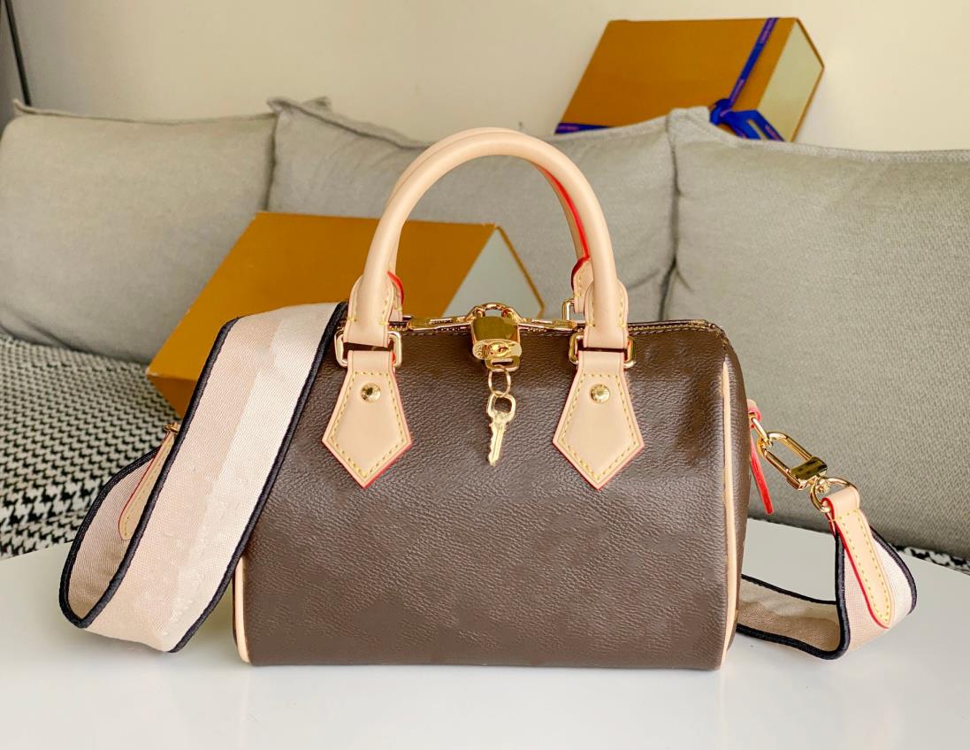 

designer bags speedy 20 5A quality leather brown flower color wallet, Pink