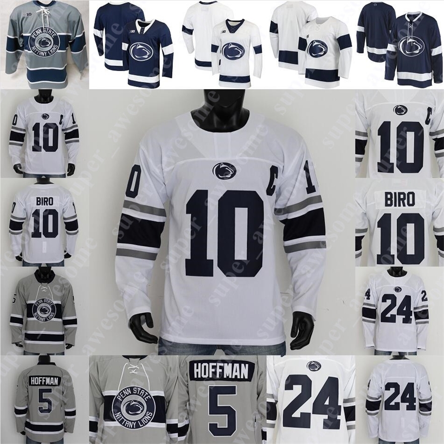 

A3740 Penn State Nittany Lions Hockey Jersey Alex Limoges Kevin Wall Oskar Autio Tim Doherty Connor McMenamin Aarne Talvitie Christian Sarlo Jimmy, Grey