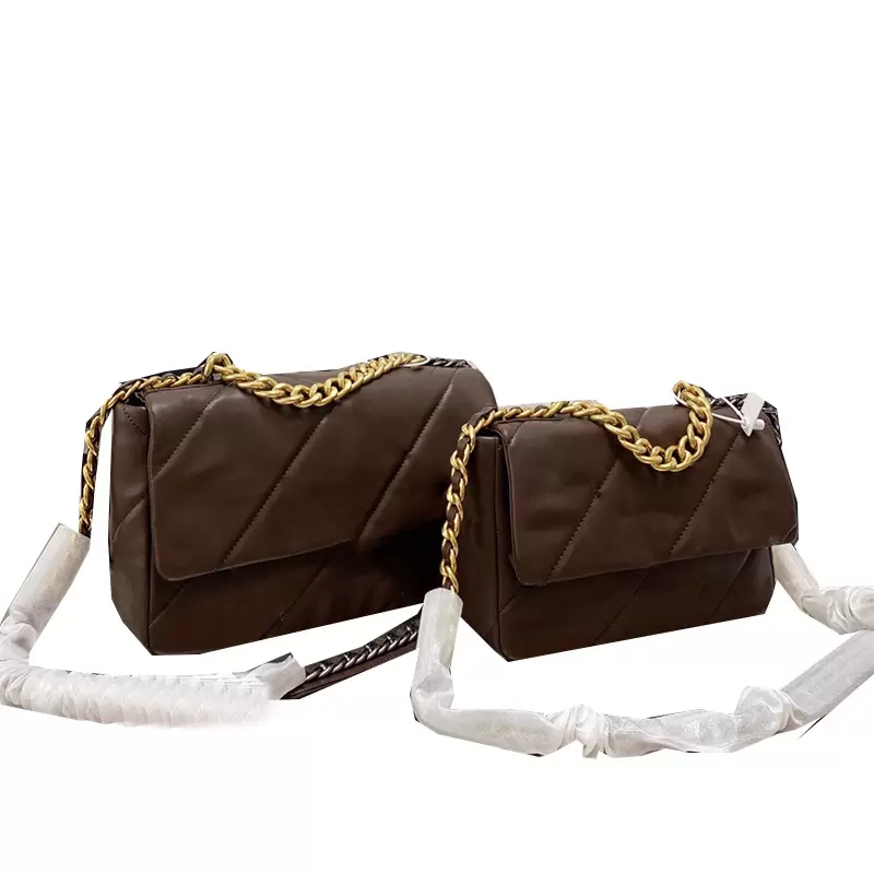 

Luxury Designer 19 Coffee Brown Bags Retro feeling Classic Flap Jumbo Medium Fashion France Women Lambskin Leather Famous High Quality Street OutdoorShoulder Bags, Box