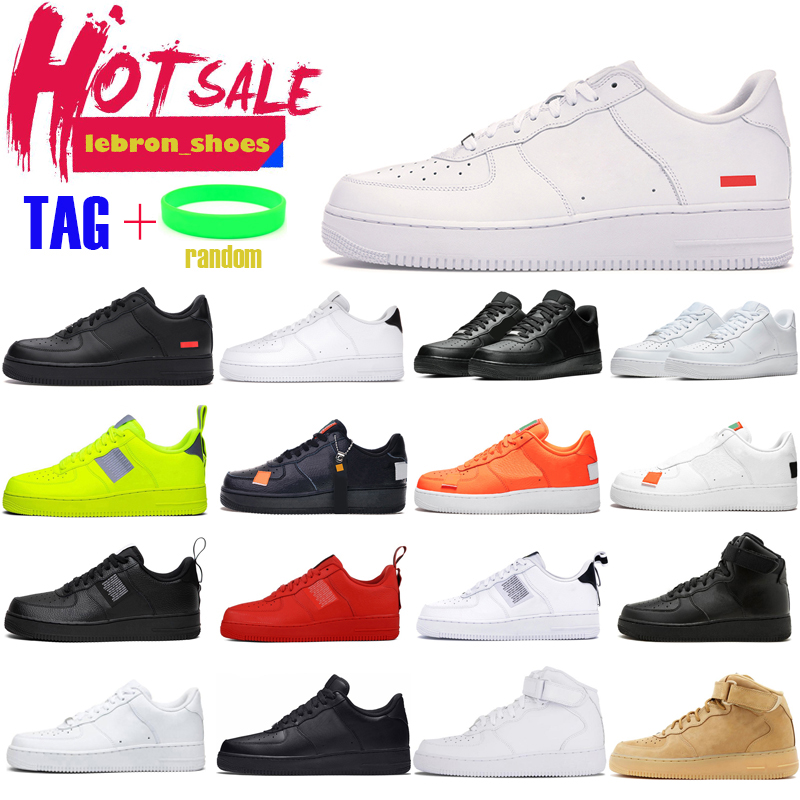 

af1 air force 1 OG casual shoes airforce 1 platform mens womens classic triple white black designer trainers sneakers size 36-45, Sup black