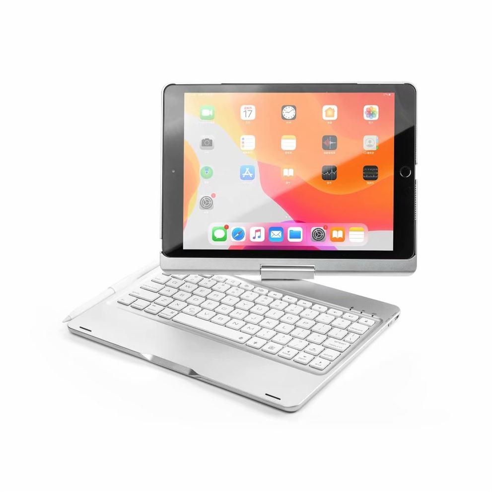 

360 Rotation Bluetooth Backlight ABS Keyboard For iPad10.2 Wireless Aluminum Case For iPad 10.2 Alloy Stand Smart Cover With Stylu269N
