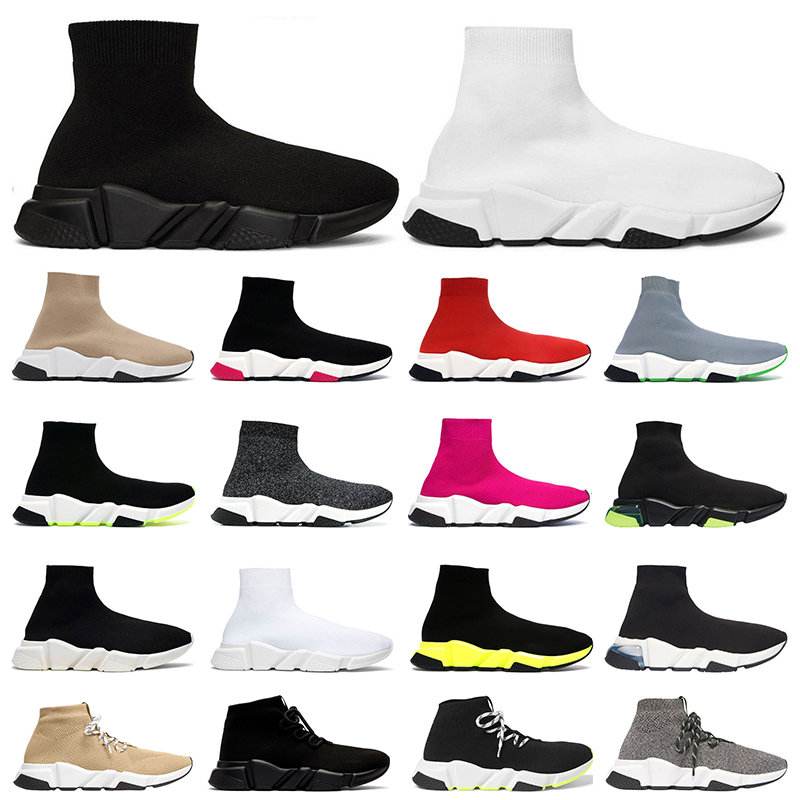 

2022 Pairs Men Fashion Designers Shoes Womens speed trainer Sock Sneakers Mens Women Triple S Black Outdoor Platform Casual Sneaker, 13