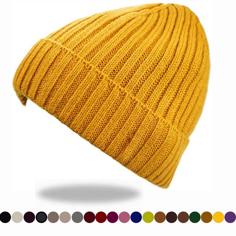 

Berets 20 Colors Winter Beanies Hats For Women Men Warm Knitting Pointed Thicken Caps Casual Solid Color Female Fashion, Style2 01