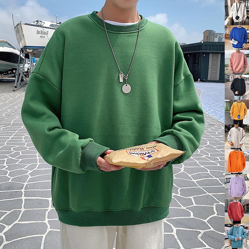 

Men's Hoodies & Sweatshirts Spring Lovers Long Sleeve Pullover Round Neck Solid Color Sweater Loose Fitting Men's A150-wy105-special P30, Watermelon