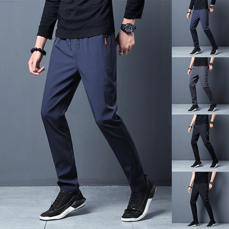 

Men's Pants Men Joggers Fitness Casual Quick Dry Outdoor Sweatpants Breathable Slim Elasticity Trouser Plus Size PantsMen's, Blue
