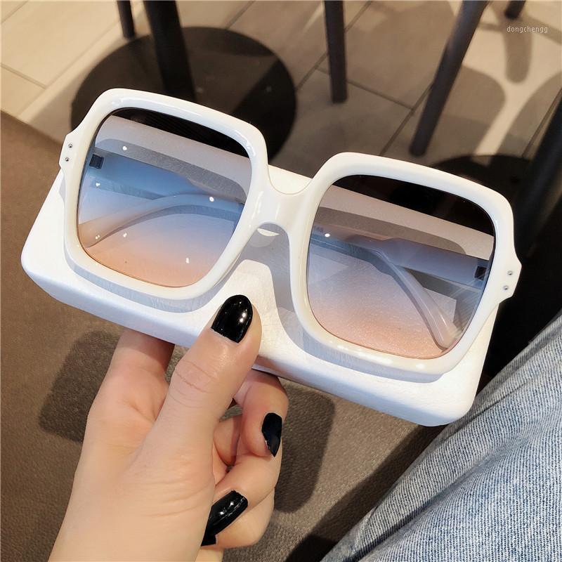 

Sunglasses 2022 Retro Brand Gradient Oversized Ladies Lady Square Big Frames Women Men Sun Glasses Outdoors UV400