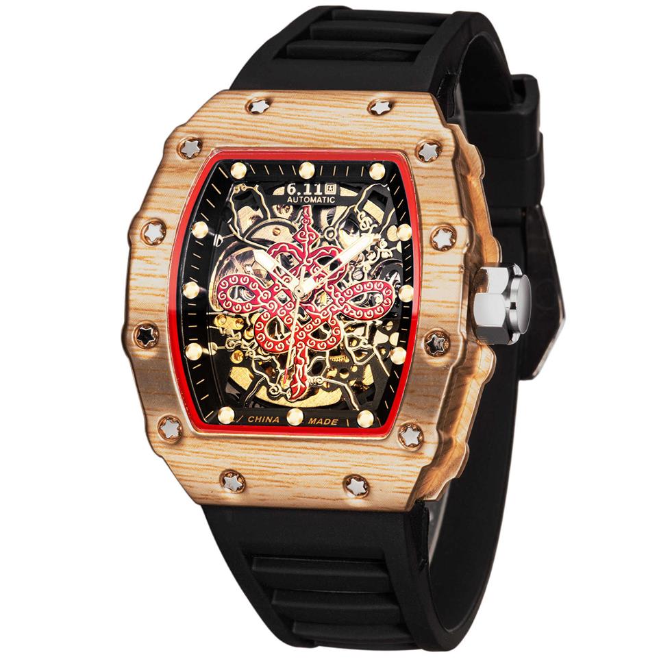 

6.11 copy automatic mechanical Richard watch night light waterproof wine barrel relogio For men reloj hombre montre homme199p