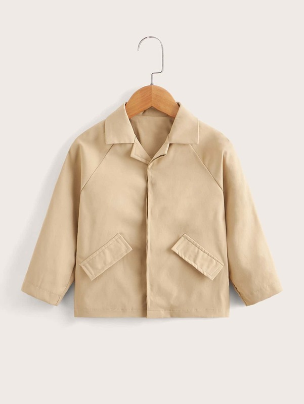 

Toddler Boys Raglan Sleeve Coat SHE, Khaki.