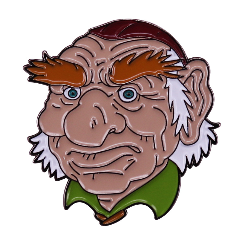 

Labyrinth Hoggle Enamel Pin Brooch Movie Inspired Fantasy Badge Jewelry Gift For Film Fans Flair Addition, As picture