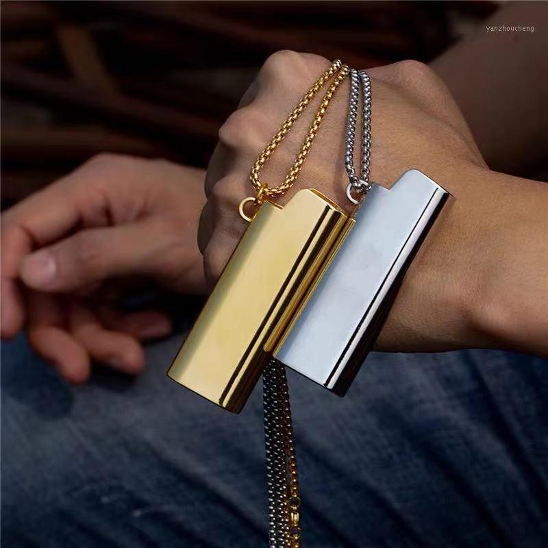 Colliers pendentifs Creative Hip Hop Rap Bighter Case peut être inséré dans un cadeau d'accessoires de collier de chaîne pour les hommes