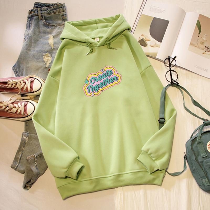 

Letter Print Sweatshirt Aesthetic Hoody Ladies Oversized Harajuku Streetwear Casual Plus Size Goth Winter Tracksuit Women's Hoodies & Sweats, Yellow