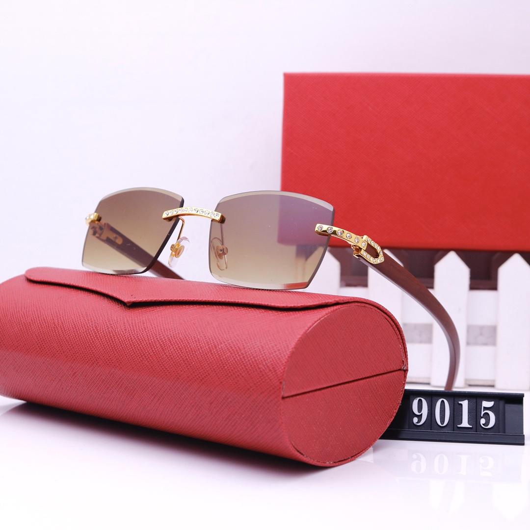 9015 High quality men women Polarized lens pilot Fashion Sunglasses For Brand designer Vintage Sport Sun glasses With case and box 5 colors