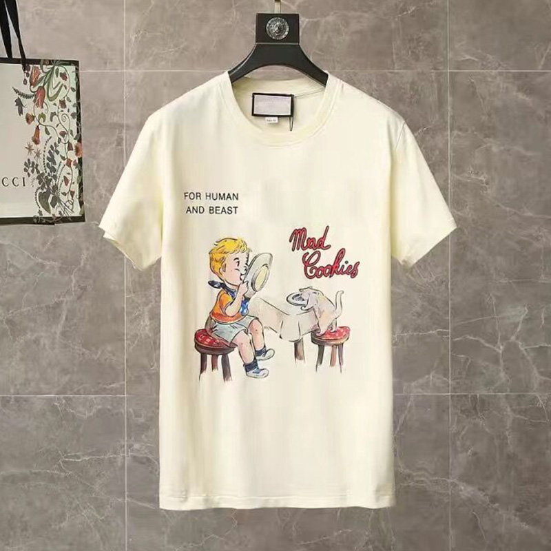 

wholesale designer tops Tees mens fashion luxury clothing short sleeve women Punk Bear print animal letter Summer breathing Casual t-shirt plus size 100% cotton S-5XL