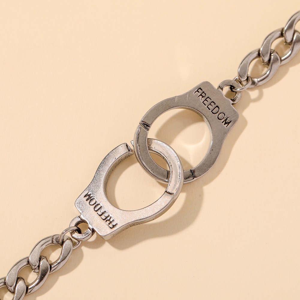 

Personalized Handcuffs Stainless Steel Bracelet Hand Jewelry