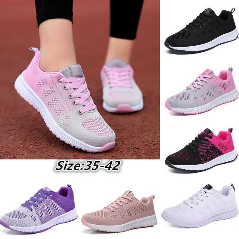 

TopSelling Casual Fashion Breathable Mesh Sneakers White Female Flat Basket Walking Vulcanized Shoes For Women Designer Classic luxury, Black