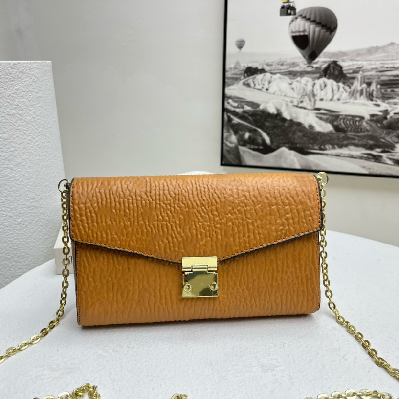 Hot Sell Fashion Vintage Shoulder Bags Designer Handbags Clutch Wallets for Women Leather Chain Crossbody Bag